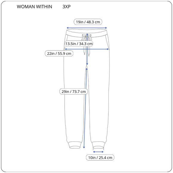 Woman Within Womens Pants 3XP Plus Jogger Comfy Lightweight Drawstring GRA98E - Picture 2 of 9